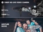 AVIALOGIC Mini Drone with Camera for Kids, Remote Control Helicopter Toys Gifts for Boys Girls, FPV RC Quadcopter with 1080P HD Live Video Camera, Altitude Hold, Gravity Control, 2 Batteries, Black - Image 6
