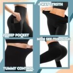 SINOPHANT High Waisted Leggings with Pockets Women, Full Length Capri Buttery Soft Stretchy Yoga Pants - Image 3