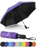 Seniny Windproof Travel Umbrella, Automatic Umbrellas for Rain, Portable & Compact Umbrellas for Backpack, Strong UV for Protection, Folding Small Sun Umbrella for Car, Walking