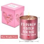 Valentines Day Gifts for Her Scented Candle: Birthday Gifts for Women Mom Girlfriend Wife Sister Galentines Mothers Day Christmas Stocking Stuffers White Elephant Anniversary Friendship Funny Gift - Image 2