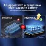 OEJBK 16PROMA X Smartphone New Upgrade 16GB+512GB/6.99" Display 68+108MP Zoom Camera,Tempered Glass Finish, 7000mAh Android 14 Smartphone (Pink) - Image 3