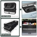 Trunk Organizer for Car, 95L Large Capacity Storage with Non-Slip Bottom Strips and 2 Retractable Straps, Cargo Organizer for Suv, Truck, Sedan, Waterproof Portable Car Organizers for Women Men - Image 5