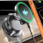LISEN for 15W MagSafe Car Mount Charger,Magnetic Wireless Cars Charger,Magnetic Phone Holder for Cars,Phone Holders for Your Car Accessories for Women Men Jeep Ford F150 for iPhone 17-12,Samsung,Pixel - Image 4